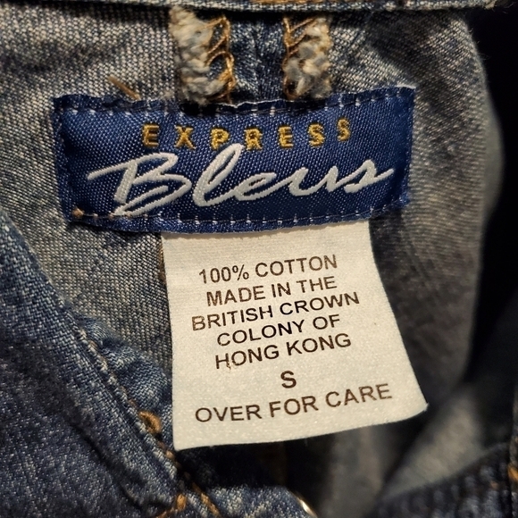 EXPRESS BLUES BLUE JEAN SHIRT - Picture 5 of 6